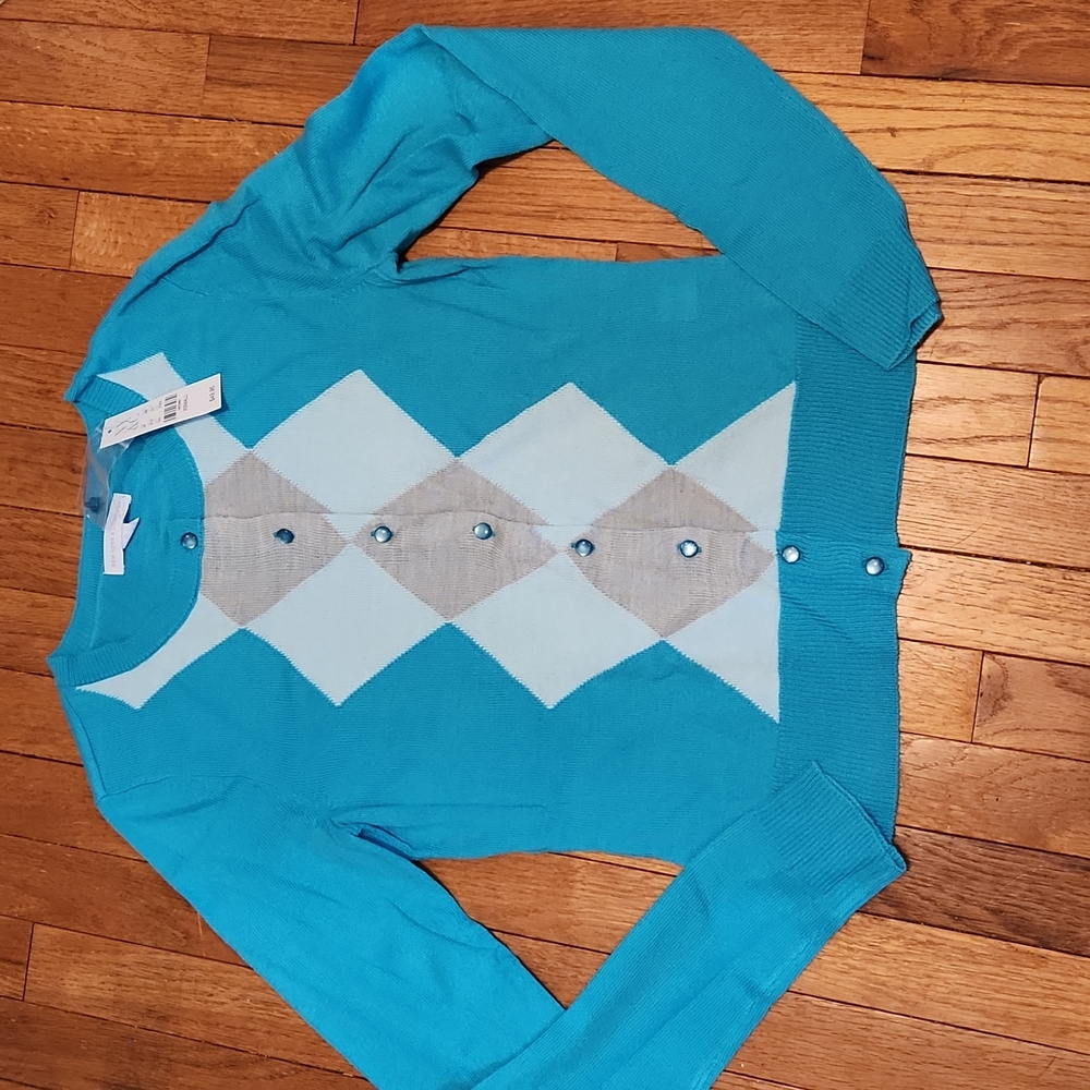Argyle light weight sweater nwt